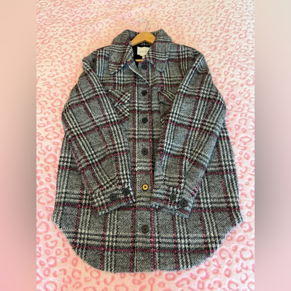 Greylin Anthropologie Knit Grey Jacket Women’s 
Up Fuzzy Boho Retro Size: S - Picture 5 of 12